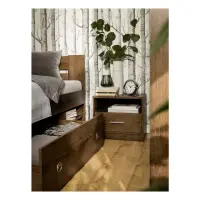 Mesita de noche Nepo Plus 49 cm con cajón roble noble