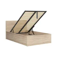 Cama Tetrix 120x200 con somier y contenedor roble sonoma