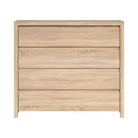 Cómoda Kaspian con 4 cajones roble sonoma