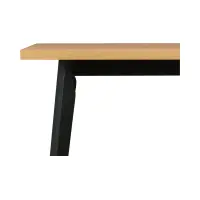 Mesa extensible rectangular Tomaz 140-180/80 roble artisan/negro