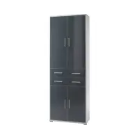 Estantería Office Lux 79 cm con 4 puertas y 2 cajones gris claro