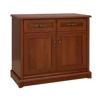 Cómoda Kent 101 cm con 2 puertas y 2 cajones castaño