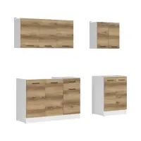 Conjunto de cocina Junona Line A 180 cm roble delano claro sin encimera