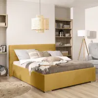 Cama tapizada Cosala III 160x200 amarilla