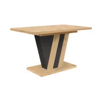 Mesa extensible Zatar 125/170x75 roble artisan/negro