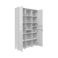 Estantería Nevada A 122 cm con 2 puertas y estantes blanca