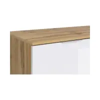 Armario Zele 104 cm de cuatro puertas roble wotan/blanco brillo