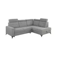 Угловой диван правосторонний Amado раскладной с ящиком серый