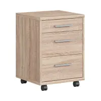 Cajonera Brw Office 40 cm con 3 cajones roble sonoma