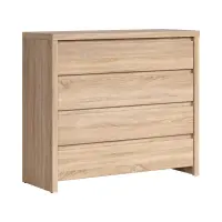 Cómoda Kaspian con 4 cajones roble sonoma