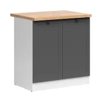 Armario de cocina bajo Junona Line 80 cm grafito con encimera