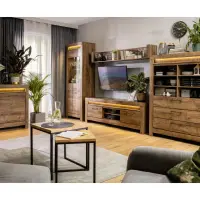 Cómoda Torin 180 cm con 2 puertas y 3 cajones roble ribbeck marrón