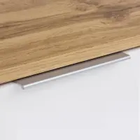 Armario Zele 104 cm de cuatro puertas roble wotan/blanco brillo