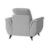 Sillón Doria de terciopelo gris claro