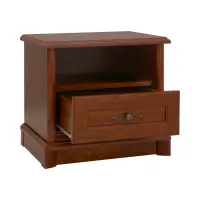 Mesita de noche Kent 56 cm con cajón castaño