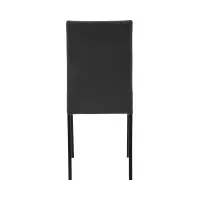 Silla Anne tapizada gris oscuro