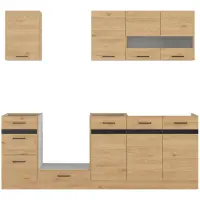 Conjunto de cocina Junona Line 220 cm roble bernstein