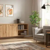 Estantería System 64 con estante roble coast evoke