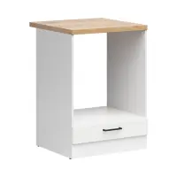 Mueble de cocina para horno encastrable Junona Line 60 cm tiza brillo con encimera