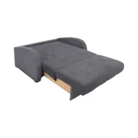 Sofá de dos plazas con función de cama y arcón POLI gris