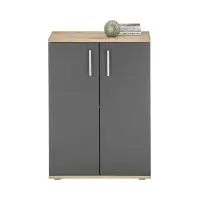 Cómoda BC 60 cm con 2 puertas roble viking/gris