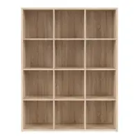 Estantería Nepo Plus 114 cm con 12 estantes roble sonoma