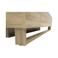 Cama Dalva 160x200 con somier y contenedor roble mauvella/cachemira