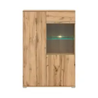 Vitrina Zele 90 cm con 2 puertas roble wotan