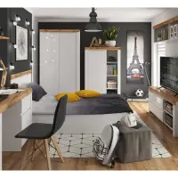 Półka ścienna Holten 156 cm biały/dąb wotan