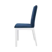 Silla tapizada Holten 2 de terciopelo azul marino