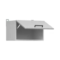 Armario de cocina superior Junona Line 50 cm abatible gris claro brillo