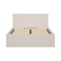 Cama Tetrix 140x200 con somier y contenedor cachemira