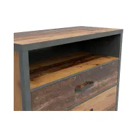 Cómoda Weston 90 cm con 3 cajones y estante pino old style