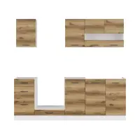 Conjunto de cocina Junona Line 220 cm roble delano claro
