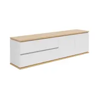 Mueble RTV Yamael 184 cm con 2 puertas y 2 cajones blanco