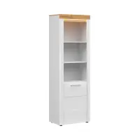 Estantería Horton 68 cm con puertas y 3 estantes blanca