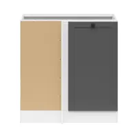 Armario de cocina inferior de esquina Junona Line izquierdo grafito para rincón 100x60 cm