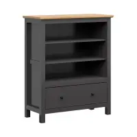 Estantería Hesen 101 cm con cajón y 3 estantes grafito