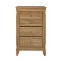 Cómoda Bergen 72 cm con 4 cajones alerce sibiu dorado