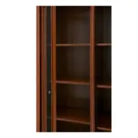 Vitrina Kent 168 cm con 5 puertas y 2 cajones castaño