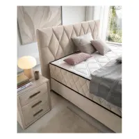 Cama continental Reve 160x200 con arcón beige