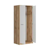Armario de dos puertas Matos 80 cm roble wotan/blanco