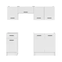 Conjunto de cocina Sara Line 180 cm blanco