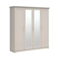 Armario de cuatro puertas Anga 210 cm con espejo cachemira