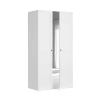 Armario modular Flex 125 cm con puertas y espejo blanco