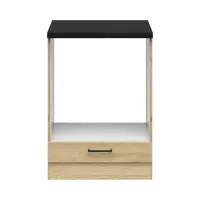 Mueble de cocina para horno empotrado Junona Line 60 cm roble bernstein con encimera
