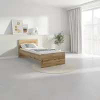 Cama Zele 90x200 roble wotan