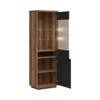 Vitrina Forn 64 cm con 2 puertas roble delano oscuro/negro mate