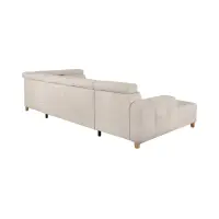 Sofá rinconera derecha Saragossa convertible chenilla beige