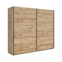 Armario de puertas correderas Tetrix 220 cm roble wotan